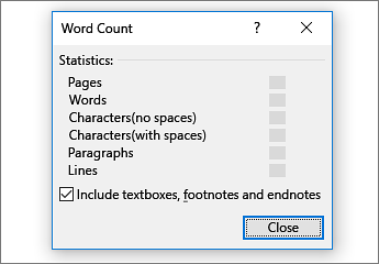 A Note About Word Counts
